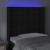 Tăblie de pat cu LED, negru, 83x16x118/128 cm, piele ecologică GartenMobel Dekor