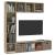 Dulap cărți / TV, 3 piese, stejar Sonoma, 180 x 30 x 180 cm GartenMobel Dekor