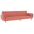 Canapea extensibilă cu 2 locuri/taburet/două perne, roz catifea GartenMobel Dekor