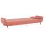 Canapea extensibilă cu 2 locuri/taburet/două perne, roz catifea GartenMobel Dekor