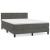 Pat box spring cu saltea, gri închis, 140x190 cm, catifea GartenMobel Dekor