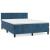Pat box spring cu saltea, albastru închis, 140x190 cm, catifea GartenMobel Dekor