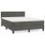 Pat box spring cu saltea, gri închis, 140x200 cm, catifea GartenMobel Dekor