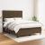 Pat continental cu saltea, maro închis, 140x200 cm, textil GartenMobel Dekor