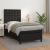 Pat box spring cu saltea, negru, 80x200 cm, piele ecologică GartenMobel Dekor