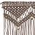 Perdea macrame, gri taupe,140 x 240 cm, bumbac GartenMobel Dekor