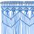 Perdea macrame, albastru, 140 x 240 cm, bumbac GartenMobel Dekor