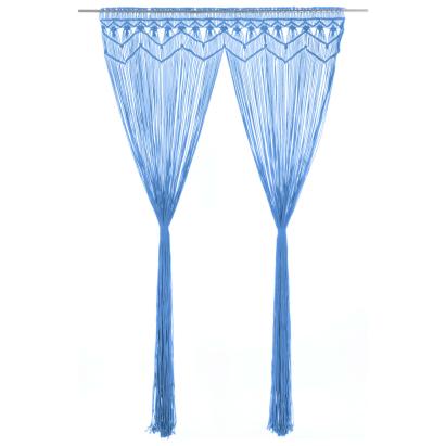 Perdea macrame, albastru, 140 x 240 cm, bumbac GartenMobel Dekor