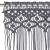 Perdea macrame, antracit, 140 x 240 cm, bumbac GartenMobel Dekor