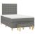 Pat box spring cu saltea, gri închis, 120x190 cm, textil GartenMobel Dekor