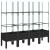 Jardinieră de grădină cu spalier, negru, 160x40x142,5 cm, PP GartenMobel Dekor