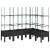 Jardinieră de grădină cu spalier, negru, 160x120x142,5 cm, PP GartenMobel Dekor