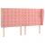 Tăblie de pat cu aripioare, roz, 163x23x118/128 cm, catifea GartenMobel Dekor