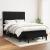 Pat box spring cu saltea, negru, 140x190 cm, textil GartenMobel Dekor