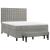 Pat box spring cu saltea, gri deschis, 140x190 cm, catifea GartenMobel Dekor