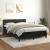 Pat box spring cu saltea, negru, 140x190 cm, catifea GartenMobel Dekor