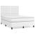 Pat box spring cu saltea, alb, 140x200 cm, piele ecologică GartenMobel Dekor