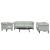 Set de canapele, 3 piese, gri deschis, catifea GartenMobel Dekor