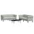 Set canapea, 2 piese, gri deschis, catifea GartenMobel Dekor