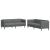 Set de canapele, 2 piese, gri închis, material textil GartenMobel Dekor