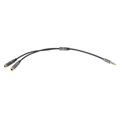 CABLU ADAPTOR 3.5 4 PINI-2X 3.5 STEREO 20CM EuroGoods Quality