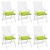 Perne de scaun 6 buc. verde deschis 50x50x7 cm textil oxford GartenMobel Dekor