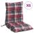 Perne scaun cu spătar mic, 6 buc., roșu carouri, textil oxford GartenMobel Dekor