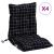 Perne scaun cu spătar mic, 4 buc., negru carouri, textil oxford GartenMobel Dekor