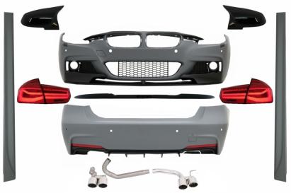 Pachet Exterior BMW Seria 3 F30 (2011-2019) M-Performance Design cu Capace oglinzi si Stopuri LED Dinamic Performance AutoTuning