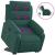 Fotoliu electric masaj rabatabil / ridicare verde închis textil GartenMobel Dekor