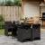 Set mobilier de grădină cu perne, 5 piese, negru, poliratan GartenMobel Dekor