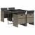 Set mobilier de grădină cu perne, 5 piese, gri, poliratan GartenMobel Dekor