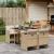 Set mobilier de grădină cu perne, 5 piese, bej, poliratan GartenMobel Dekor