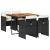 Set mobilier de grădină cu perne, 5 piese, negru, poliratan GartenMobel Dekor
