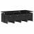 Set mobilier de grădină cu perne, 9 piese, negru, poliratan GartenMobel Dekor