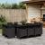 Set mobilier de exterior cu perne, 11 piese, negru, poliratan GartenMobel Dekor