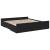 Cadru de pat cu sertare negru 200x200 cm lemn prelucrat GartenMobel Dekor