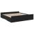 Cadru de pat cu sertare negru 200x200 cm lemn prelucrat GartenMobel Dekor