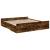 Cadru de pat cu sertare stejar fumuriu 200x200cm lemn prelucrat GartenMobel Dekor
