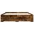 Cadru pat cu sertare stejar fumuriu 150x200 cm lemn prelucrat GartenMobel Dekor