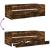 Cadru pat cu sertare, stejar fumuriu, 75x190 cm lemn prelucrat GartenMobel Dekor