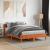 Cadru de pat cu tăblie, maro ceruit, 135x190 cm, lemn masiv pin GartenMobel Dekor