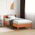 Cadru de pat cu tăblie, maro ceruit, 90x190 cm, lemn masiv pin GartenMobel Dekor