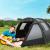 Cort camping, 3-4 persoane, impermeabil, cu vestibul, negru, 475x264x172 cm GartenVIP DiyLine