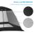 Cort camping/plaja, plasa, 4-6 persoane, cu geanta, negru, 300x300x200 cm GartenVIP DiyLine