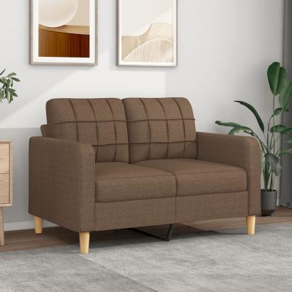 Canapea cu 2 locuri, maro, 120 cm, material textil GartenMobel Dekor