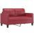 Canapea cu 2 locuri cu pernuțe, roșu vin 140 cm piele ecologică GartenMobel Dekor