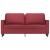Canapea cu 2 locuri, roșu vin, 140 cm, piele ecologică GartenMobel Dekor