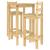 Set mobilier de bar, 3 piese, lemn masiv de pin GartenMobel Dekor