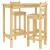 Set mobilier de bar, 3 piese, lemn masiv de pin GartenMobel Dekor
